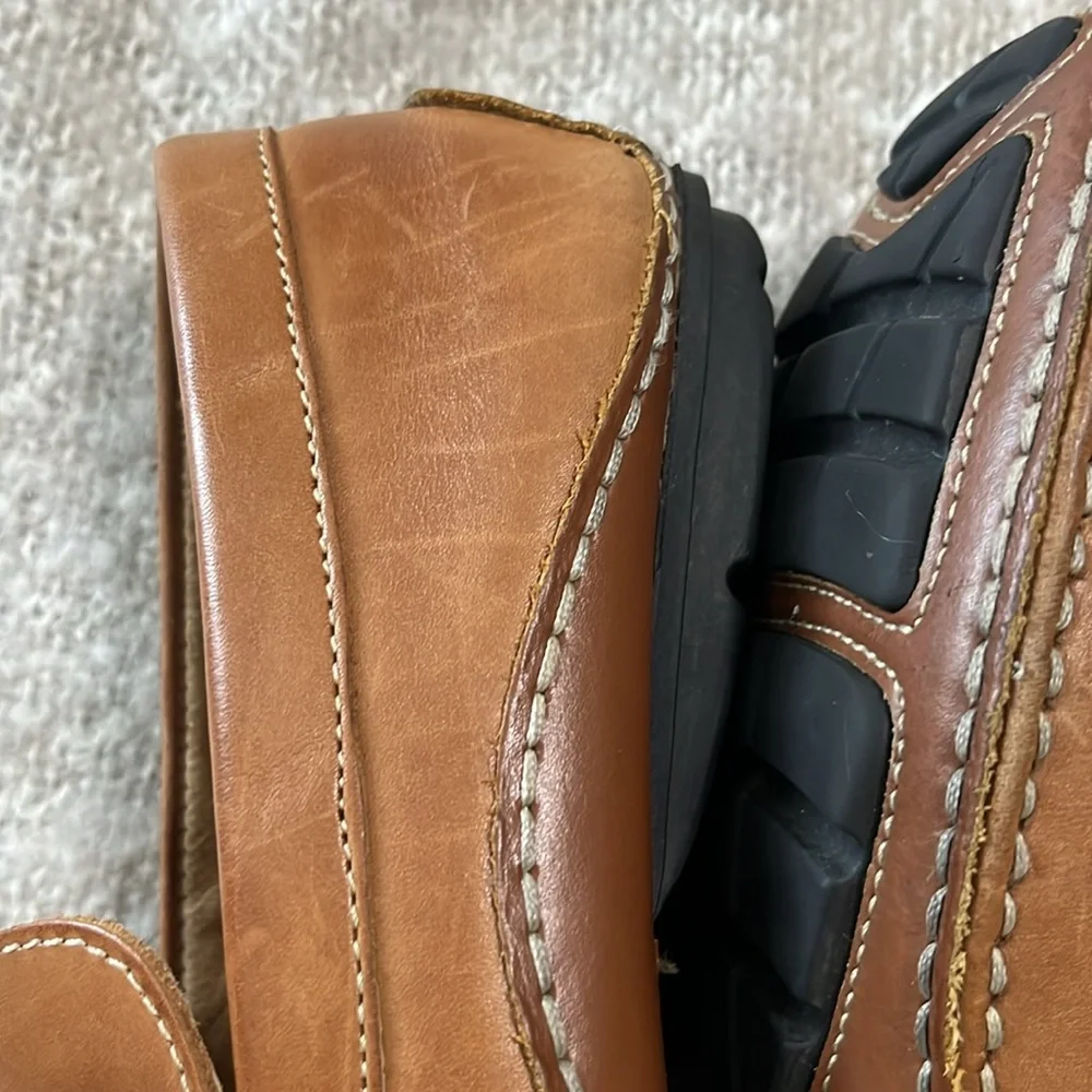 Varese Casual Max Brown Leather‎ Slip on Loafers Driving Shoes Size 10